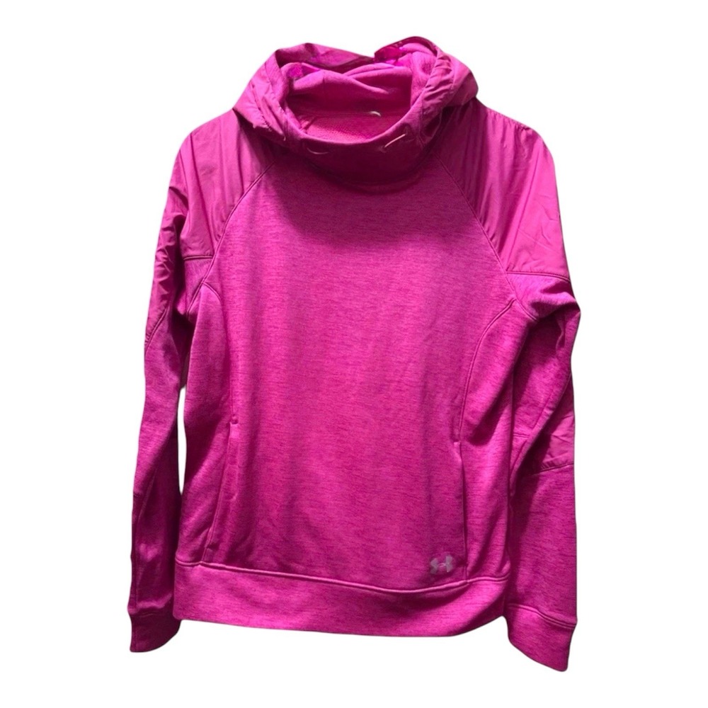 Under‎ Armour Pullover Hoodie Women's Medium Fuchsia Pink Lightweight Activewear